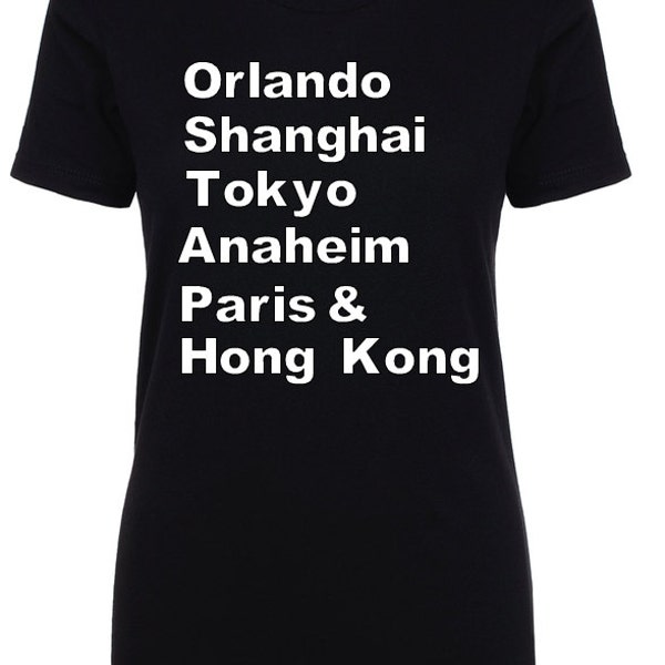 Disney Location Shirt, Disney Shirt, Disney Parks Shirt, Disneyland, Disney World, Disney Goals Shirt, Disney List Shirt,