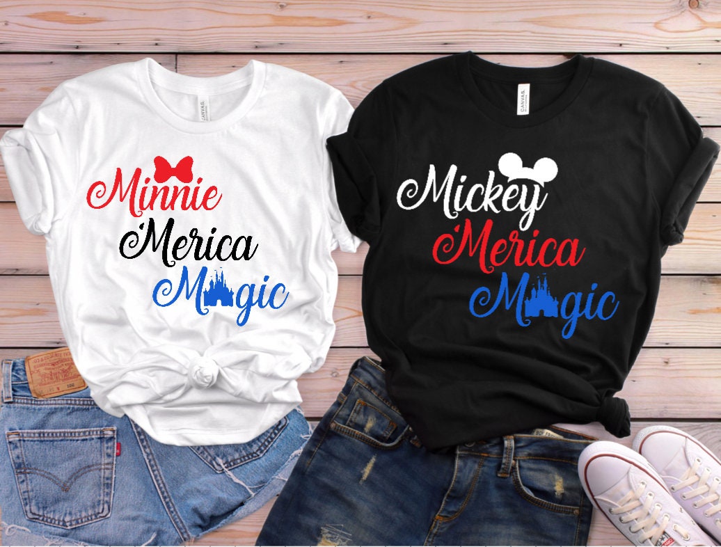 4th of July Shirt Mickey Minnie Merica 