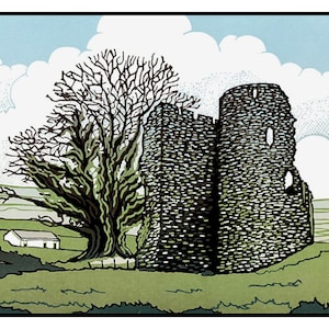 Crickhowell Castle Grußkarte