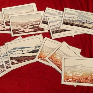 12x cartão de felicitações Winter Brecon Beacons