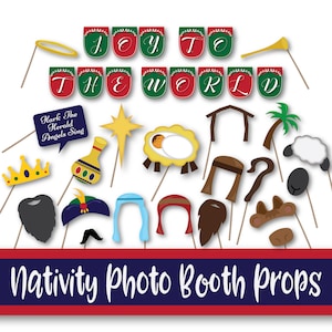 Christmas Nativity Photo Booth Props and Banner - Printable Christmas Props - Over 30 Images in PDF Formats - INSTaNT DOWNLoAd
