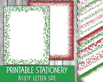 christmas stationery etsy