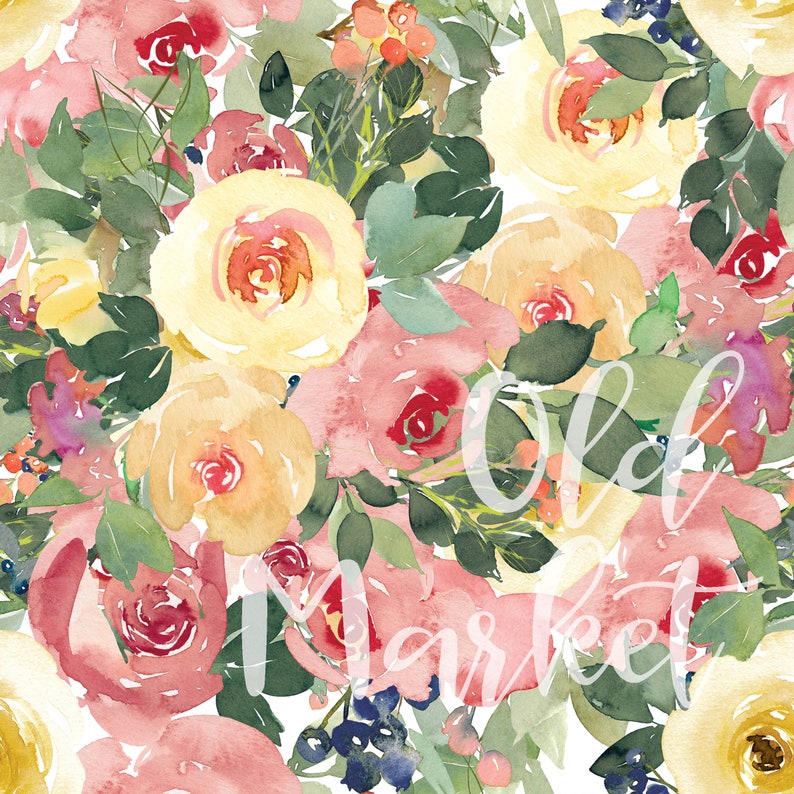 Summer Floral Digital Paper SEAMLESS Summer Watercolor - Etsy