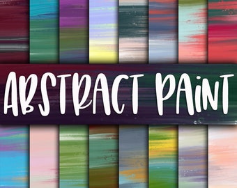 Abstract Paint Digital Paper - Abstract Paint  Textures - Abstract Paint Backgrounds - 16 Colors - 12in x 12in - Commercial Use