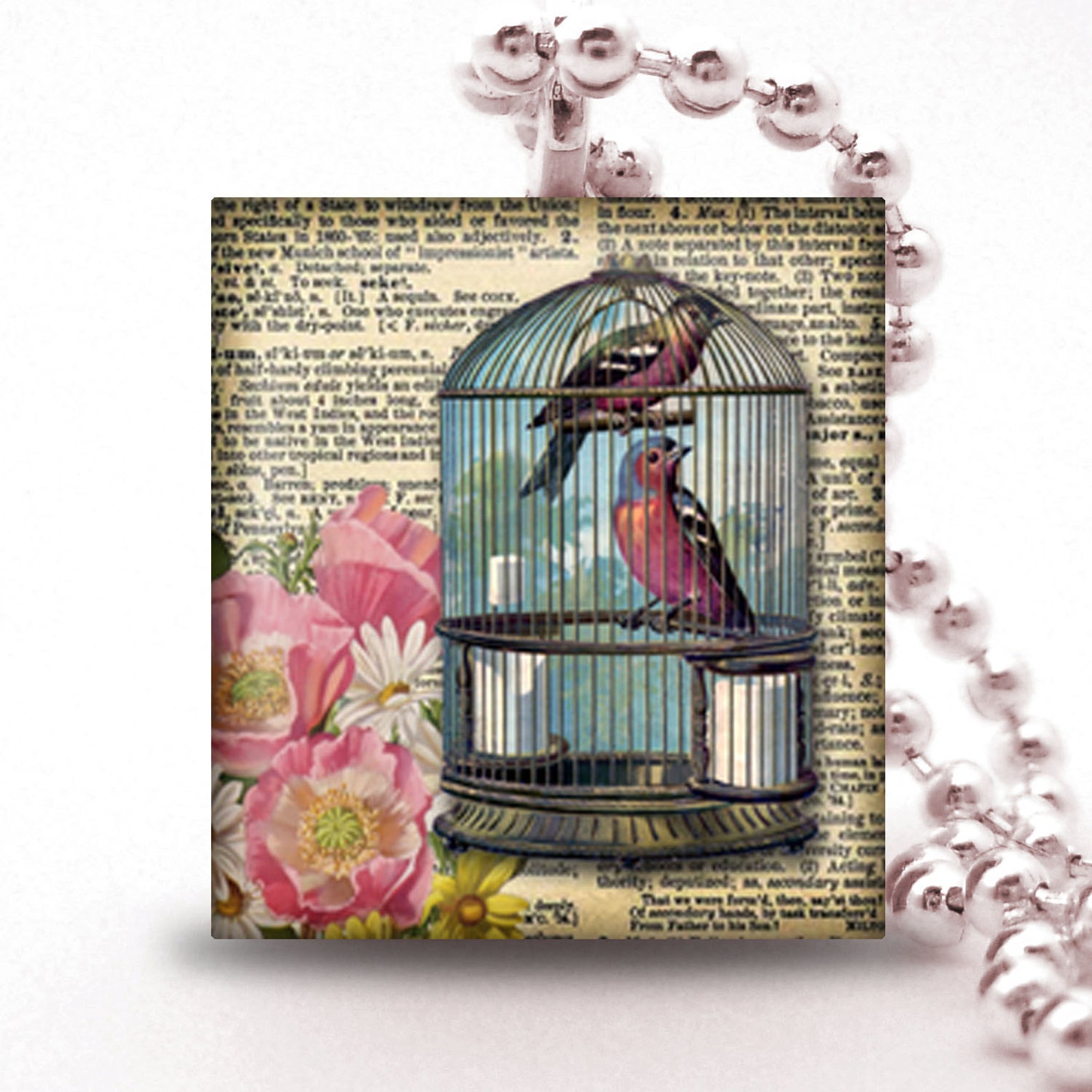 Vintage Birds - Digital Collage Sheet - 1 Inch (1 X 1) - INSTANT ...