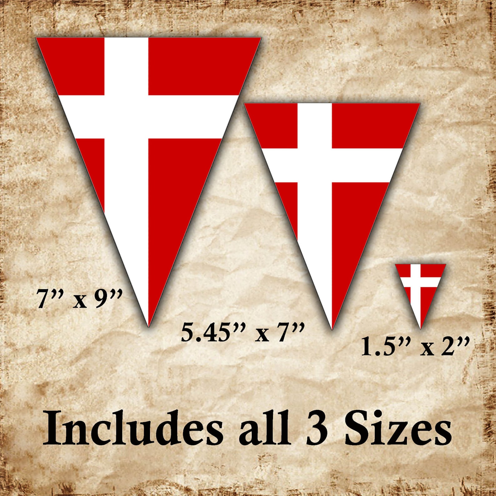 World Flags Printable Banner Includes 132 Flags in 3 Sizes Printable ...