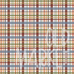 May include: A seamless pattern of red, orange, yellow, green, blue, and white plaid.