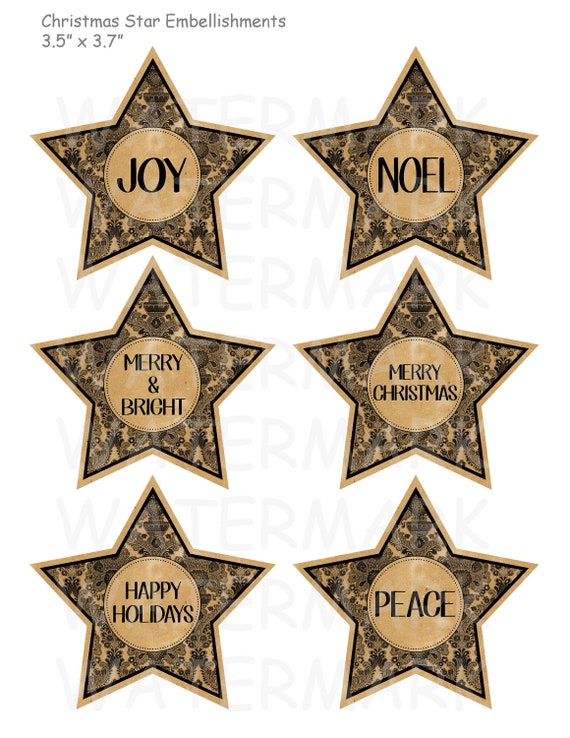 8 Sheet Celestial Holiday Gift Tags & Stickers