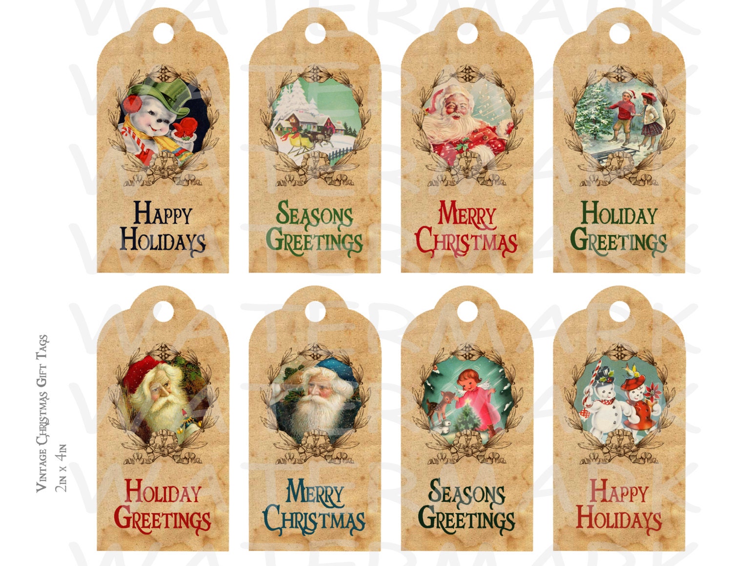 VINTAGE CHRISTMAS HOLIDAY Present Label Gift Tags Lot of Over 65 Tag Labels  £10.29 - PicClick UK