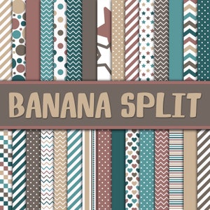 Banana Split Farben Digitales Papier - Bunte Design Hintergründe - 30 Papiere - 12inx12in - Kommerzielle Nutzung - SOFORT DOWNLOAD