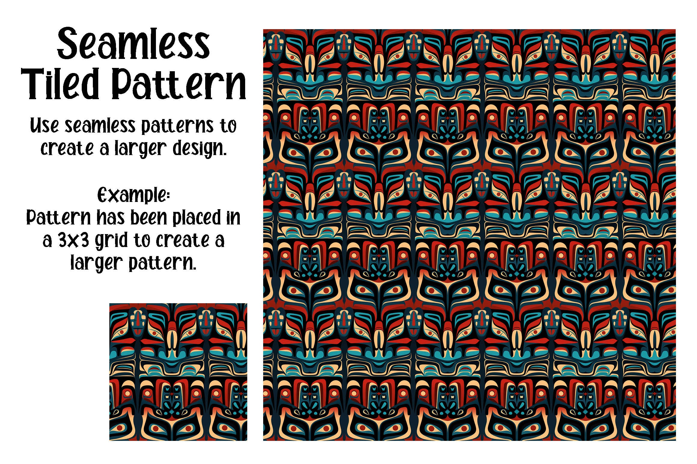 Northwest Tribal Art NAADLOZE patronen - Tribal digitaal papier - 16  ontwerpen - 12 x 12 inch - commercieel gebruik - tribale patronen - Etsy  België, image size:2320x1544