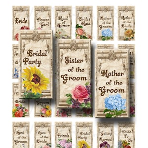 Heiraten - Digital Collage Sheet - 2,5 x 5 cm Domino - SOFORT DOWNLOAD