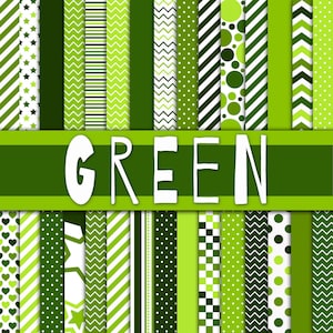 Grünes Digitales Papier - Schattierungen von Grün Hintergründe - St Patricks Day - 30 Papiere - 12inx12in - Kommerzielle Nutzung - SOFORT DOWNLOAD