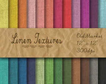May include: A set of 24 digital linen textures in various colors. Each texture is 12 inches by 12 inches and 300 dpi. The textures are perfect for adding a rustic and vintage feel to your designs.