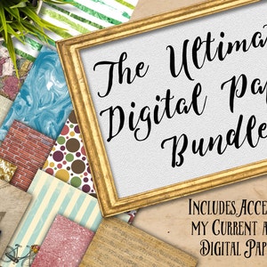 VENDA - Pacote de papel para scrapbook digital - Inclui todos os meus designs de papel digital atuais e designs futuros - 12 pol x 12 pol - Uso comercial