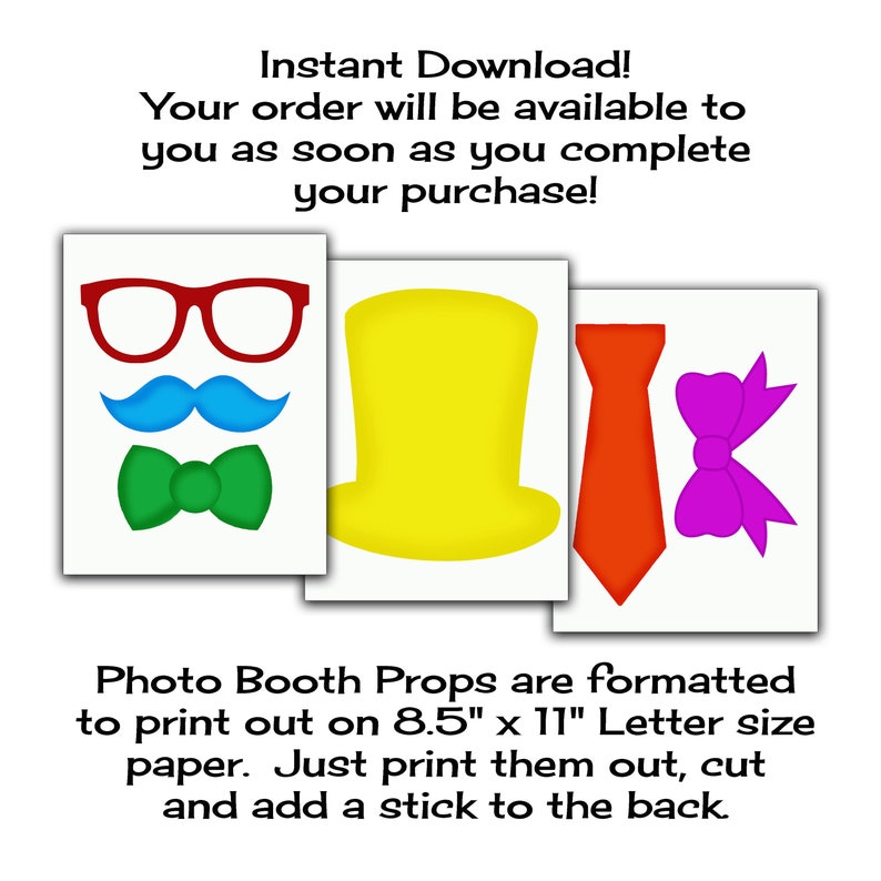 Valentines Day Photo Booth Props and Decorations Printable Props Over 55 Images in PDF Format Digital Download INSTaNT DOWNLoAd image 5