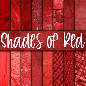 Schattierungen von Rot Digitales Papier - Roter Hintergrund - Rote Texturen - 16 Designs - 12 in x 12 in - Kommerzielle Nutzung - SOFORT DOWNLOAD