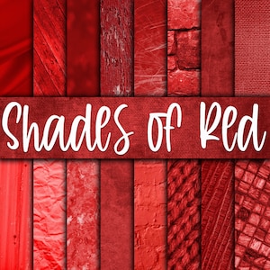 Shades of Red Digital Paper - Red Backgrounds - Red Textures - 16 Designs - 12in x 12in - Commercial Use - INSTANT DOWNLOAD