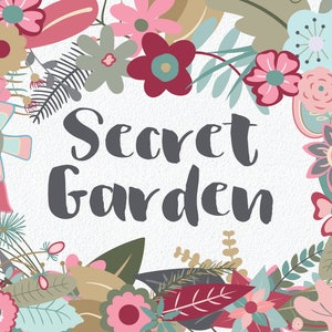 Secret Garden Floral Elements and Bouquets Commercial Use Vector Clipart 145 Images in PNG, AI and EPS format INSTaNT DOWNLoAd image 1