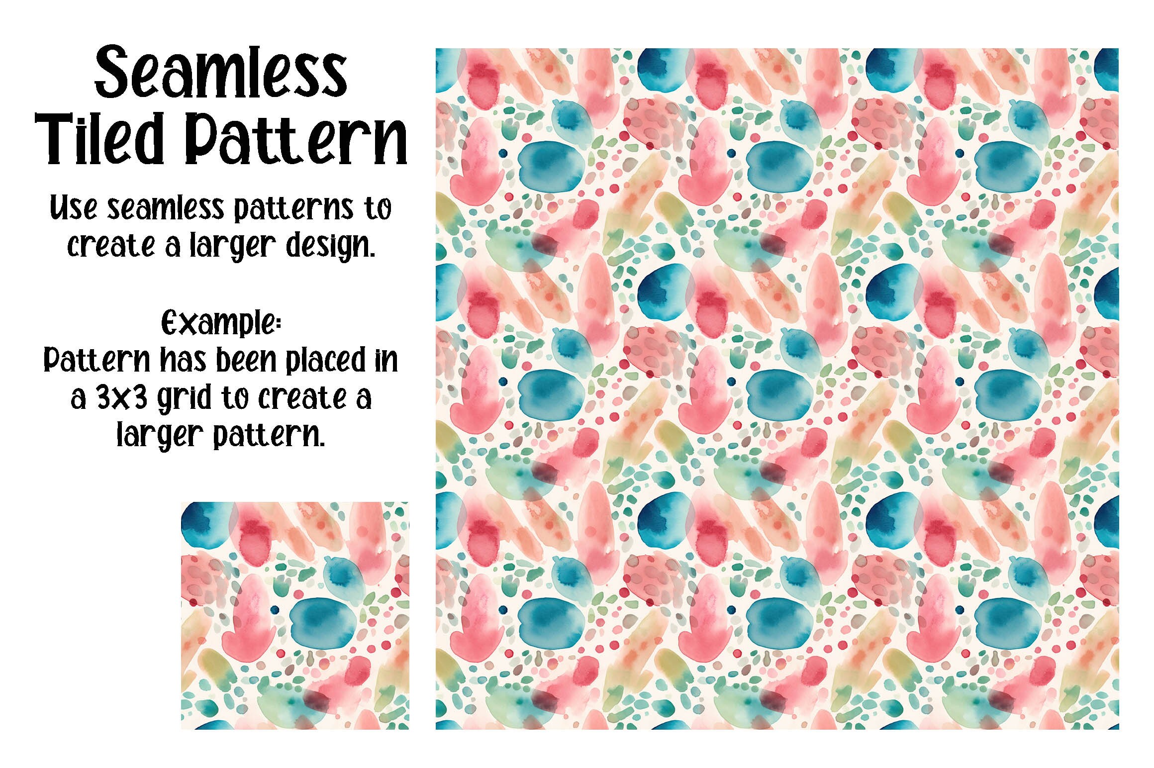 Wacky Pattern Material Wacky Watercolor SEAMLESS Patterns - Abstract Watercolor Digital Paper ...