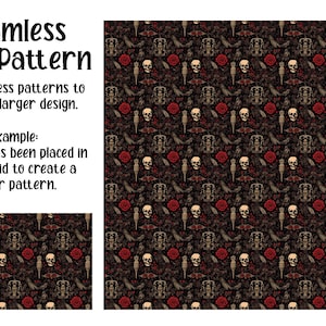 Gothic Ephemera SEAMLESS Patterns - Halloween Digital Paper - 16 ...