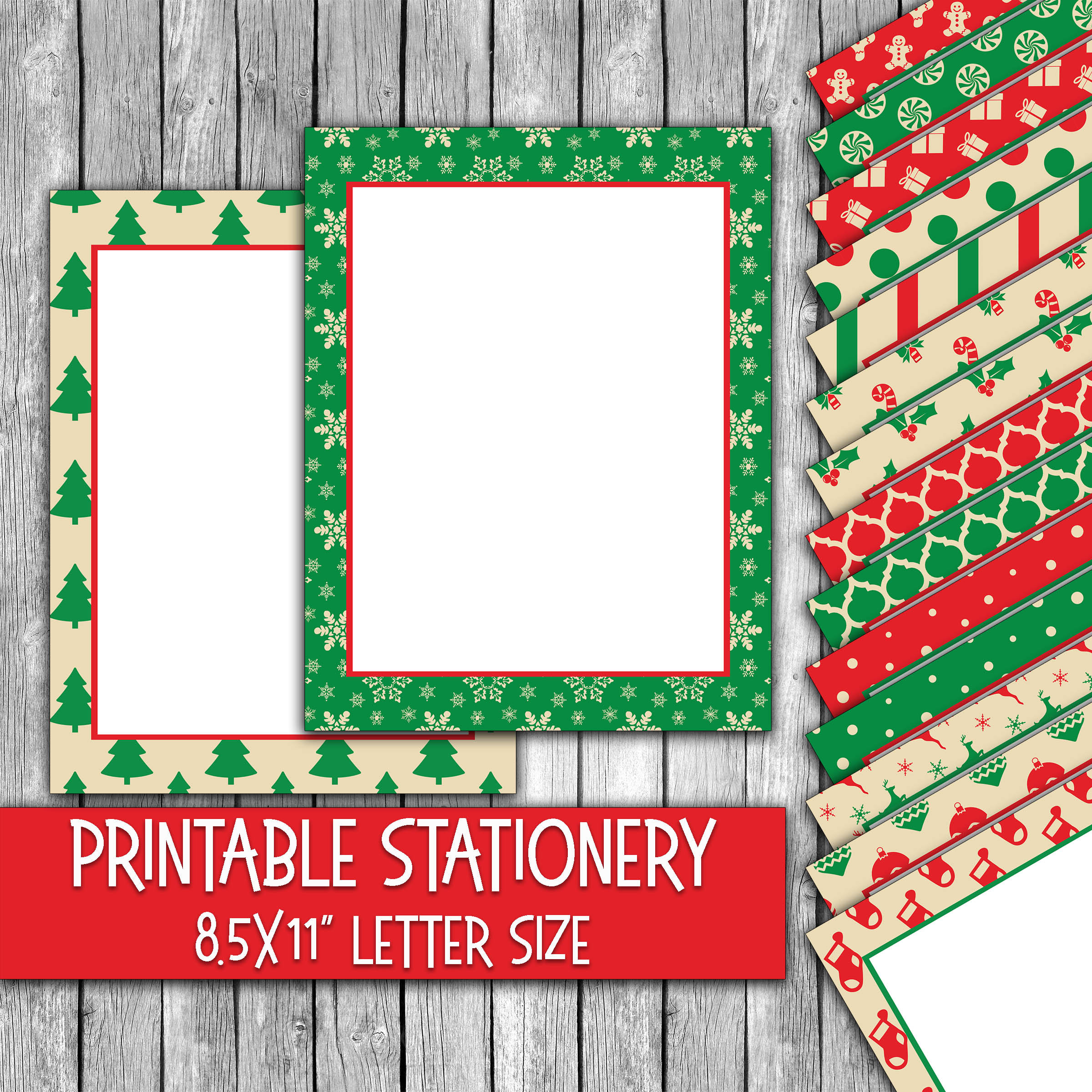 Green And Red Page Borders