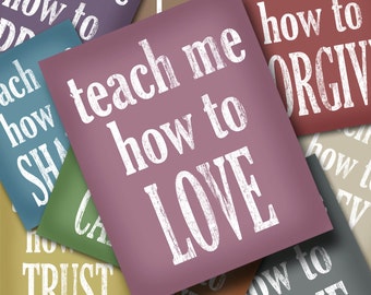 Teach Me How - Printable Digital Download - INSTANT DOWNLOAD