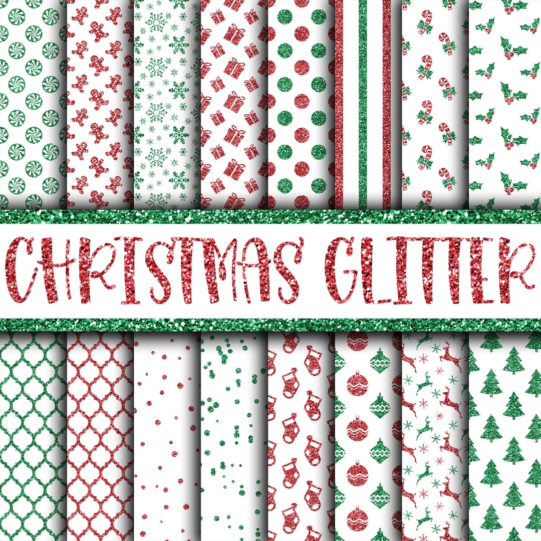 classic-christmas-glitter-digital-paper-red-and-green-christmas-backgrounds-16-designs-12in-x-12in-commercial-use-instant-download-etsy