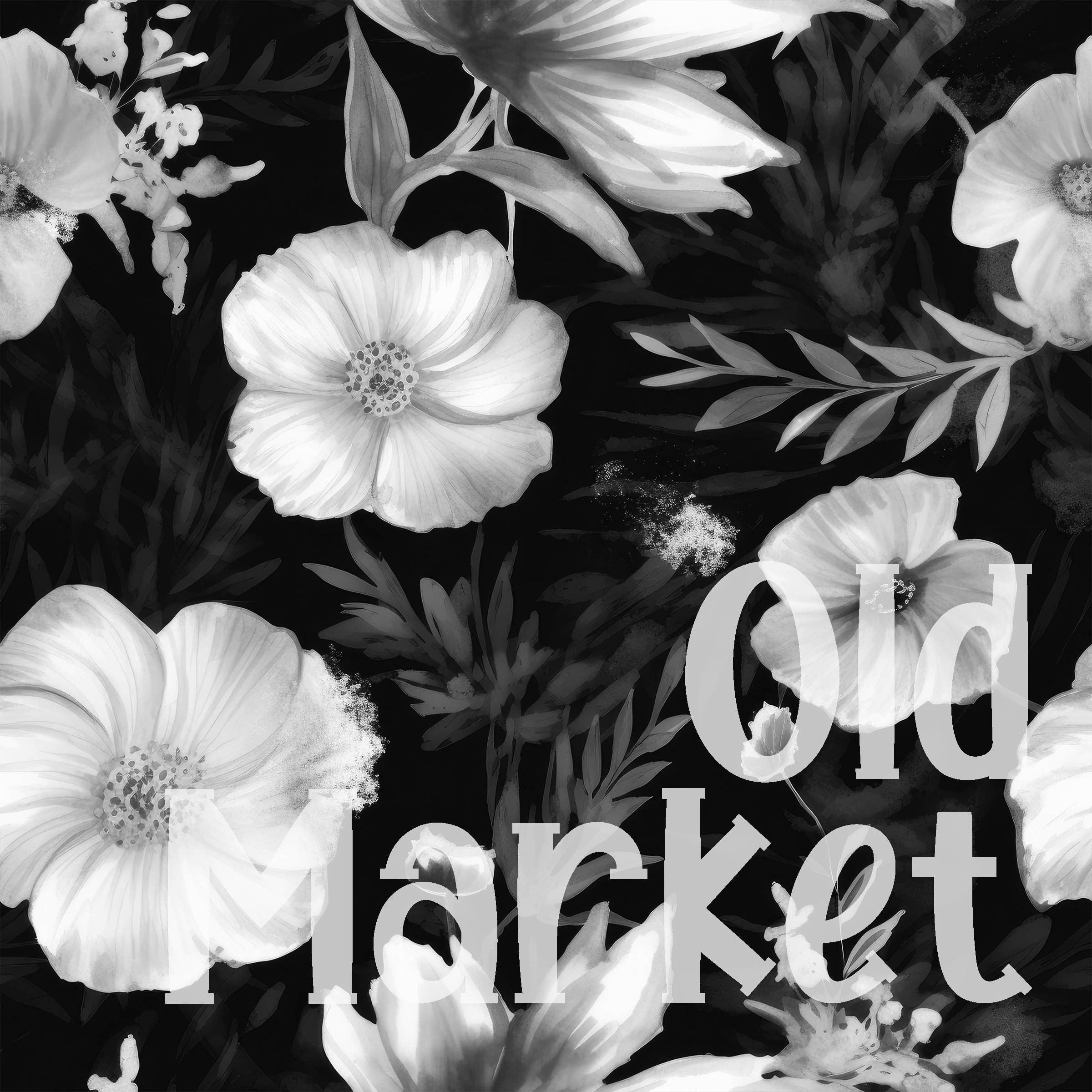 Black and White Flowers SEAMLESS Patterns - Floral Digital Paper - 16 ...