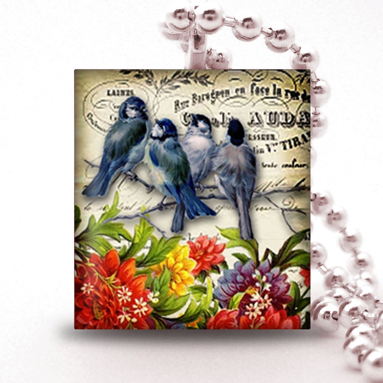 Vintage Birds - Digital Collage Sheet - 1 Inch (1 X 1) - INSTANT ...
