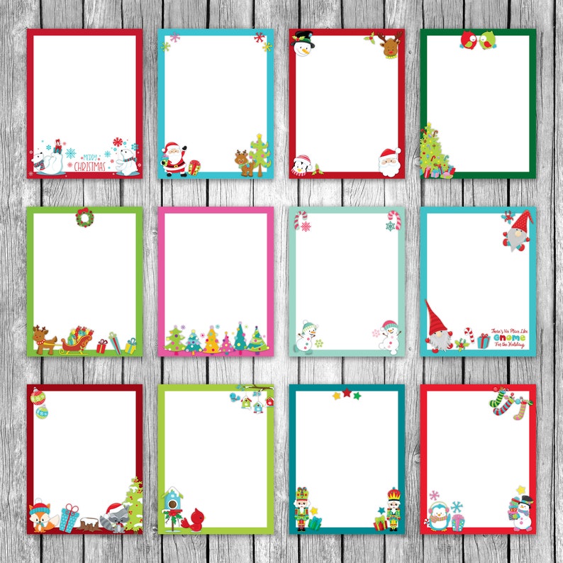 Printable Christmas Stationery Cute Christmas Letter Paper - Etsy