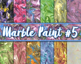 Papel digital de pintura de mármol n.° 5 - Texturas de pintura de mármol - Fondos de mármol - 12 colores - 30 x 30 cm - Uso comercial - DESCARGA INSTANTÁNEA