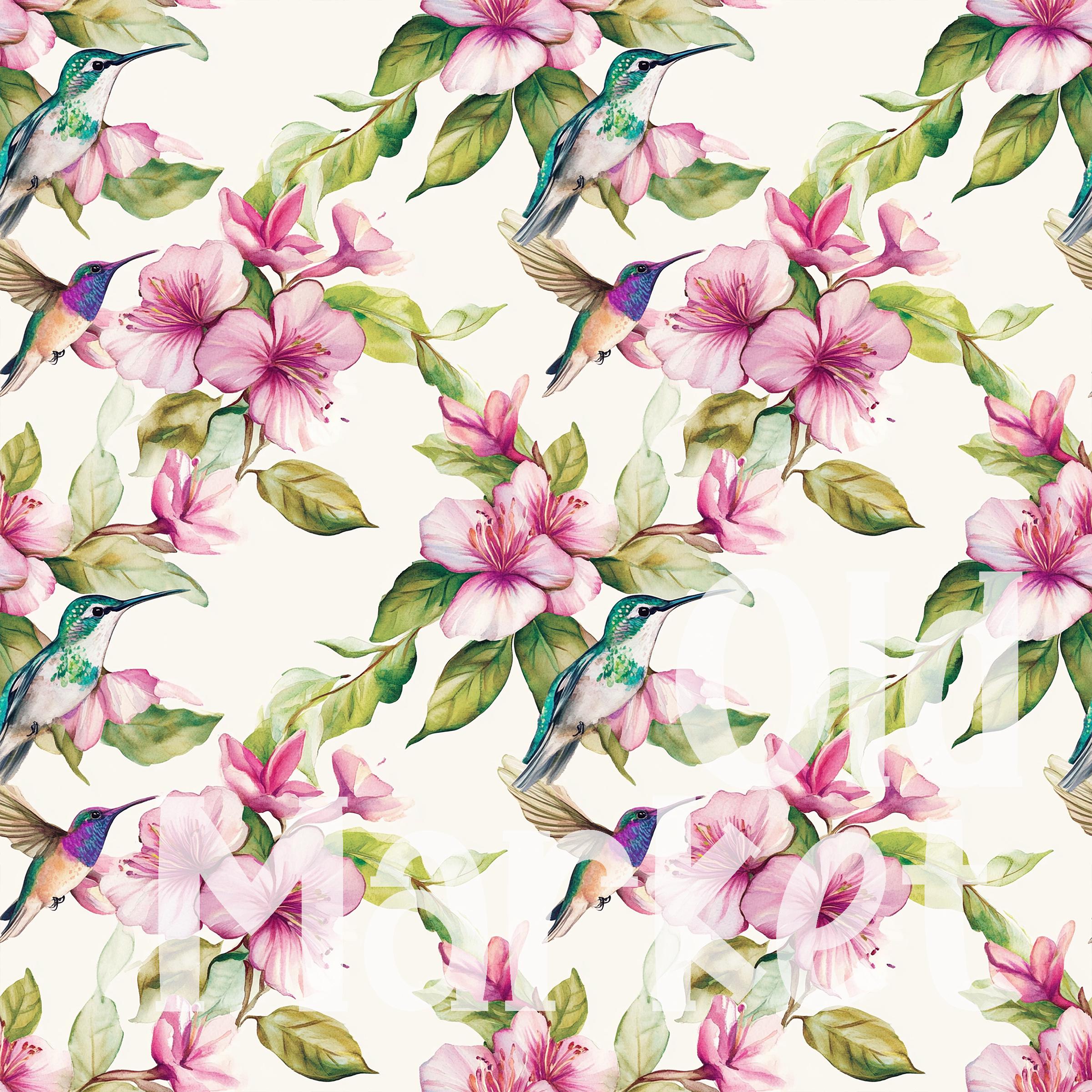 Patterns For Hummingbirds Hummingbirds SEAMLESS Patterns - Hummingbirds and Flowers Digital Paper ...