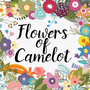 Flores de Camelot - Elementos florais e buquês - Clipart vetorial para uso comercial - 180 imagens em formato PNG e EPS - DOWNLOAD INSTANTÂNEO
