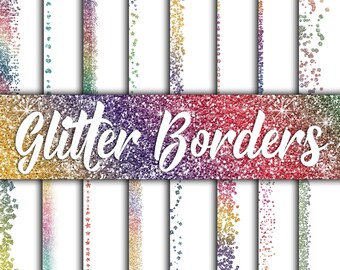 Papel digital con bordes brillantes de arcoíris - Texturas brillantes - Fondos brillantes - 16 diseños - 12 x 12 pulgadas - Uso comercial - DESCARGA INMEDIATA