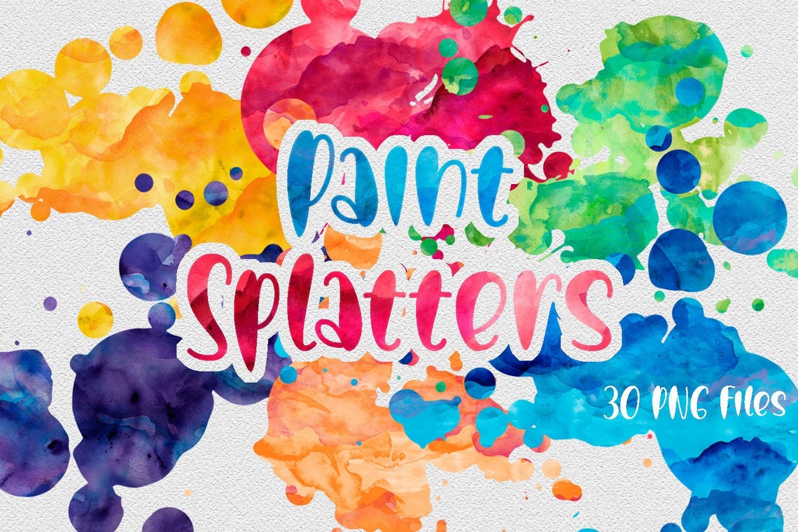 Paint Splatters Sublimation Bundle 30 Sublimation Etsy