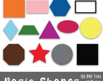 Basic Shapes Clipart Etsy