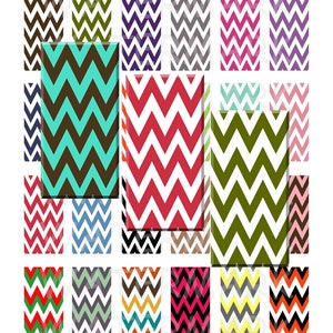 May include: Twenty-four 1 inch by 2 inch dominoes with chevron patterns in various colors, including red, green, blue, yellow, black, white, and brown.