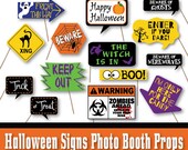 Halloween Signs Photo Booth Props and Decorations - Printable Party Decorations - 30 Decorations - Digital Download- INSTaNT DOWNLoAD