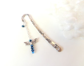 Dragonfly Bookmark, Metal Bookmark, Beaded Bookmark, Books and Zines, Dragonfly Charm Bookmark, Gift Idea, Stocking Stuffer. B183