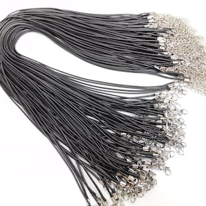 1/5/10pc 18 Inch Adjustable Black Cord Necklace, Jewelry Making Supply, Men&#39;s Jewelry, Adjustable Necklace, Black Cord