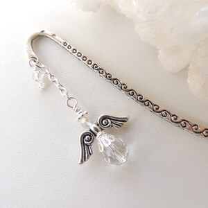 Angel Bookmark, Guardian Angel Bookmark, Crystal Angel, Books ans Zines, Religious Bookmarks, Metal Beaded Bookmarks
