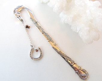 Horse Bookmark, Beaded Horse Bookmark, Horseshoe Bookmark, Country Western Bookmark, Books and Zines