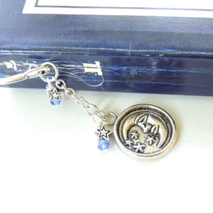 Celestial Bookmark, Moon Bookmark, Celestial Charms, Metal Bookmarks. A388