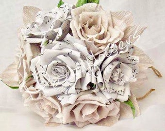 paper flower bouquet etsy paper flower wedding bouquet