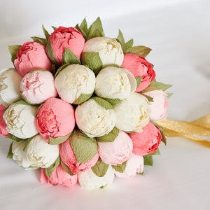 Wedding bouquets with peonies - paper flowers