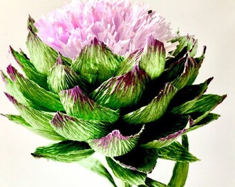 Paper flowers,alternative bouquet,artichoke flower,home decor flowers,wedding flower,bridal flowers,paper flower.
