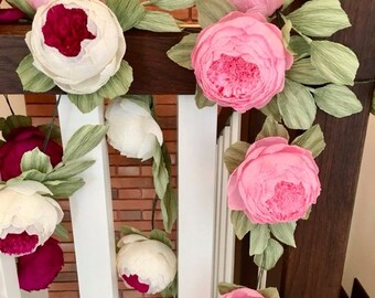 Paper flowers wedding garland custom order