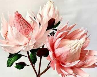 Protea King - crepe paper flowers