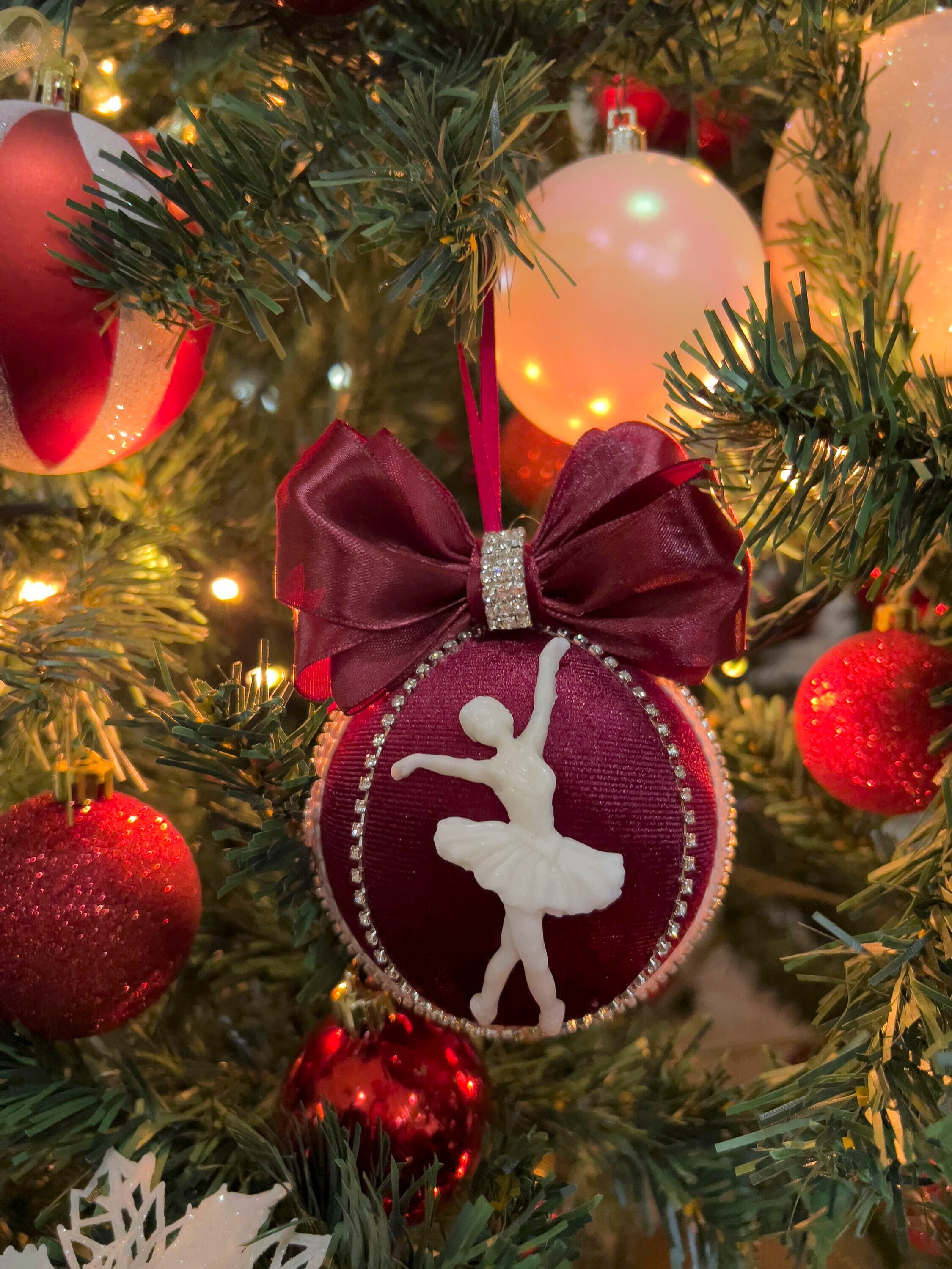 Wine red christmas ornaments Clearance